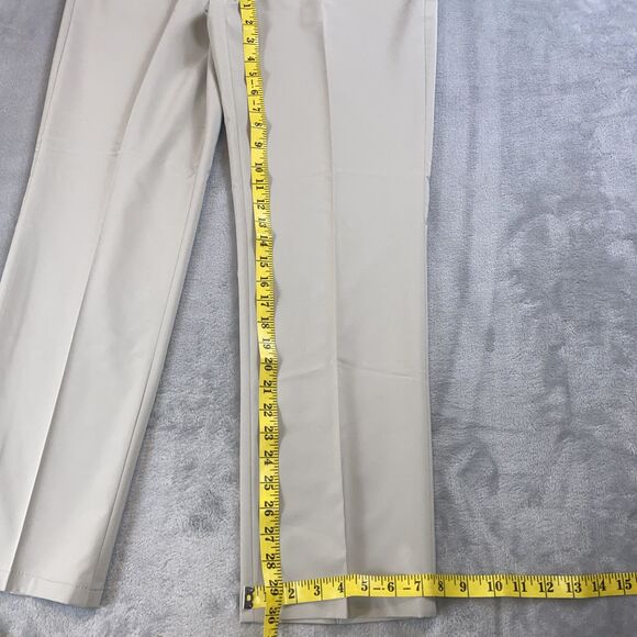 NWT Berle Men's 35x30 Beige Microfiber Polyester Spandex Dress Pants - Picture 4 of 8